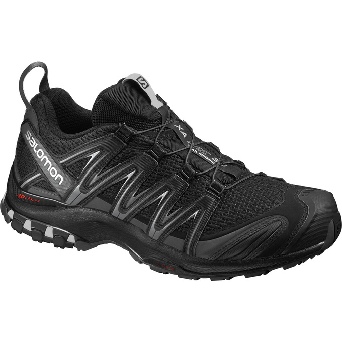 Salomon Singapore Mens Trail Running Shoes - XA PRO 3D WIDE Black | 52981-VENQ